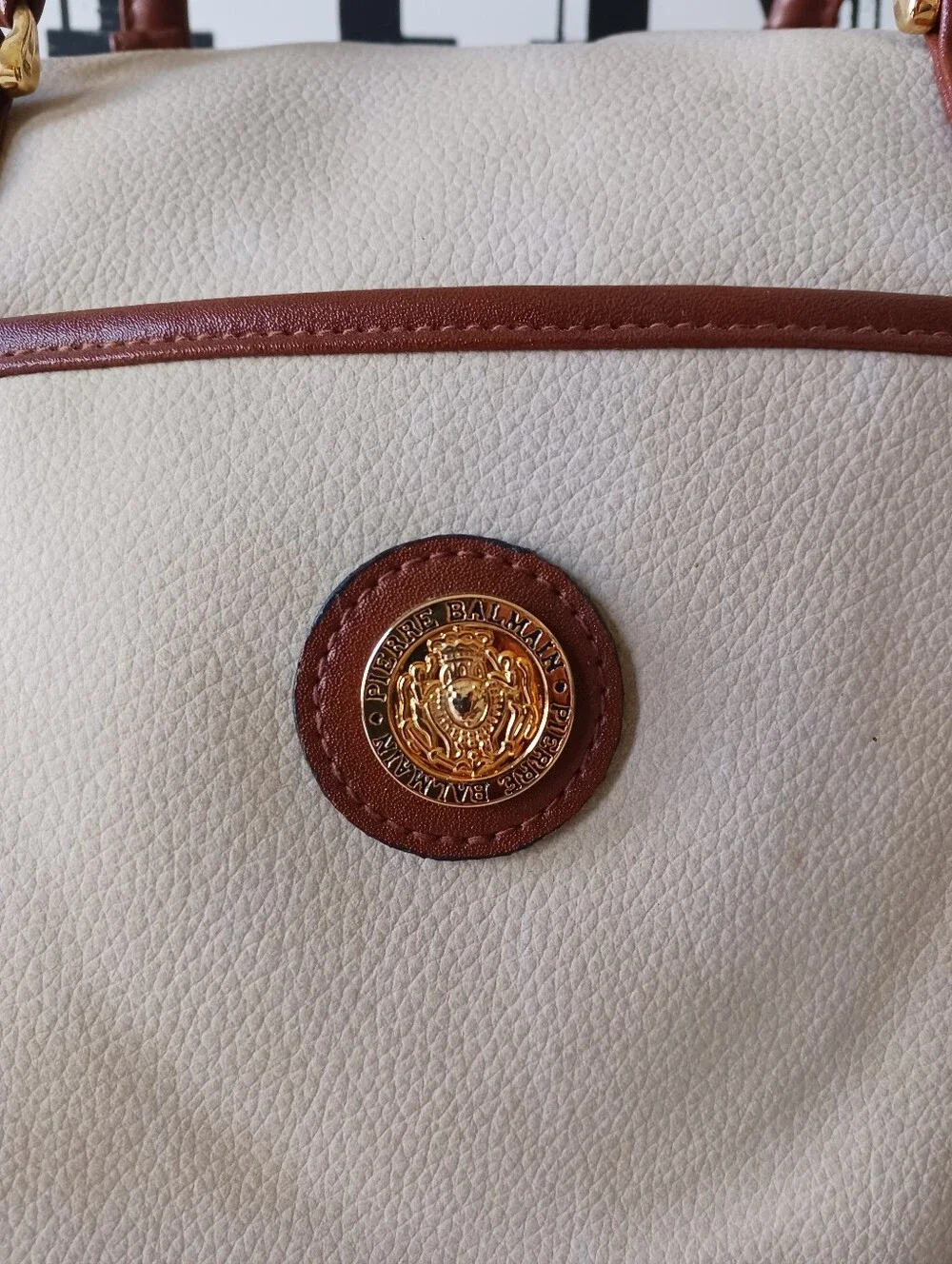 Pierre Balmain Leather Weekender Duffle , Travel Bag, Crossbody Bag